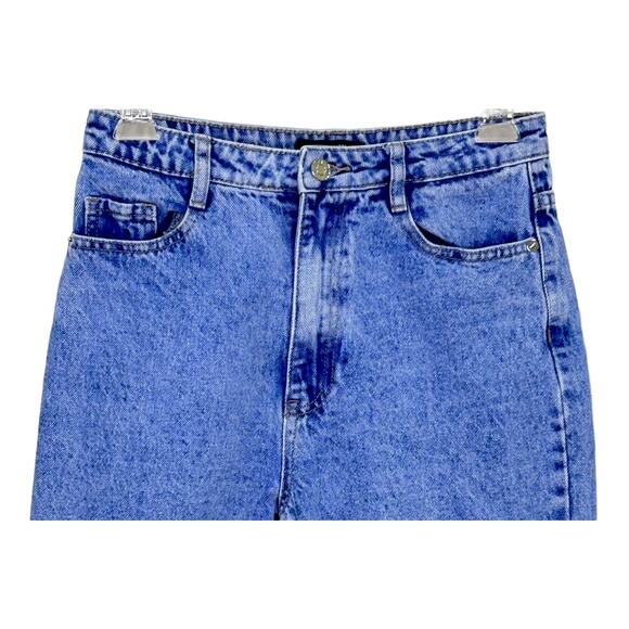 Missguided Wrath Light Wash Straight Leg High Waist Jeans Raw Hem - Picture 2 of 7